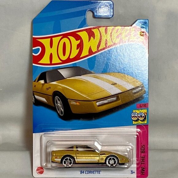 Hot Wheels '84 Corvette 74/250 HW The '80s 6/10 Die-cast 1/64 Car NIP 2022 - Picture 8 of 8